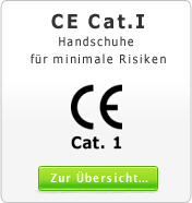 DIN EN CE Cat. 1 Handschuhe für minimale Risiken
