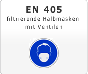 DIN EN 405 Atemschutzgeräte filtrierende Halbmasken mit Ventilen