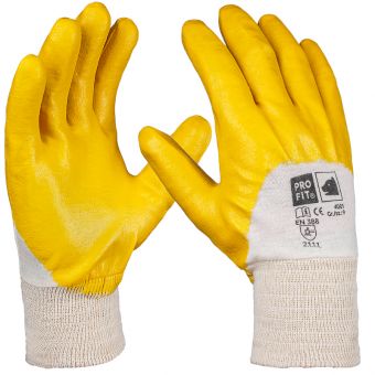 Top-Nitril Handschuhe Teil- oder Voll-beschichtung Teil | 10 | Nitril Gelb